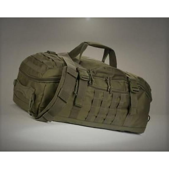 Red Rock Outdoor Traveler 55 Liter Travel Gear MOLLE Duffel Bag Backpack, Olive
