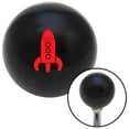 thumbnail image 1 of Red Rocketship Black Shift Knob with M16 x 1.5 Insert Shifter Auto Manual Custom Brody, 1 of 1