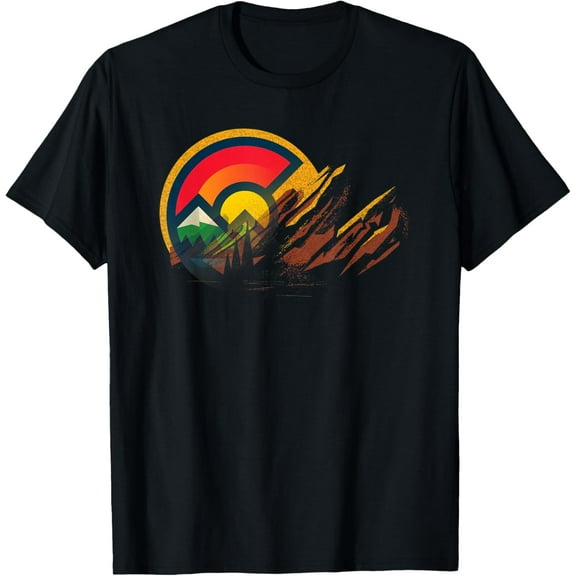 Red Rocks Amphitheater - Colorado State Flag T-Shirt