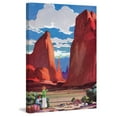 thumbnail image 1 of "Red Rocks" Painting Print on Wrapped Canvas, 1 of 7