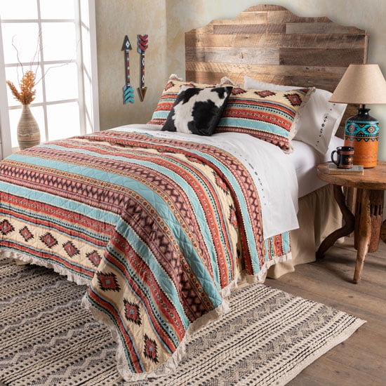 Red Rocks Ruffle Quilt Set