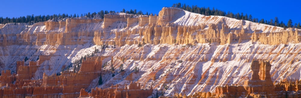 Red Rocks & Snow Bryce Canyon National Park Southern Utah Canvas Art - Panoramic Images (36 x 12)