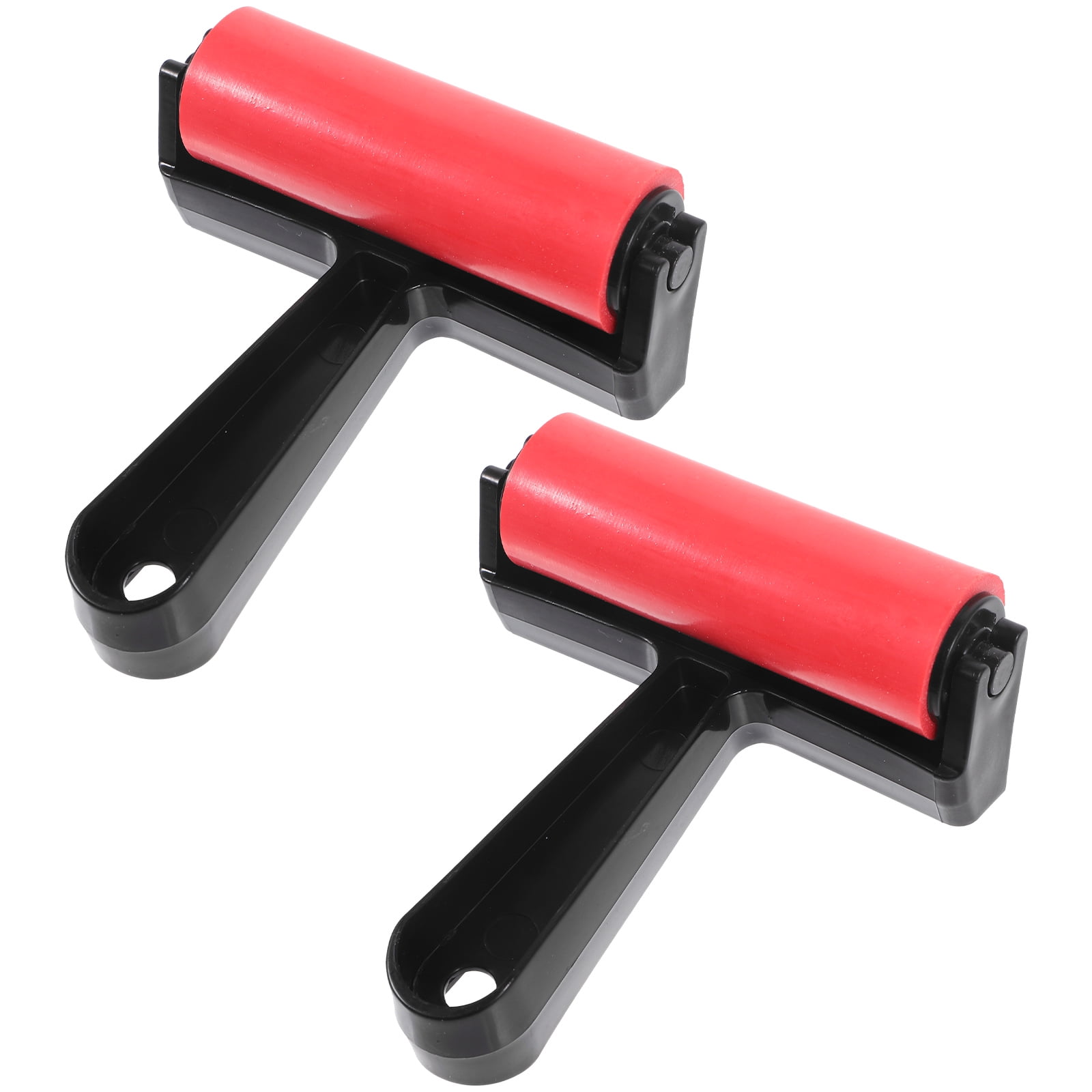 Red Roller Diamond Drawing Rollers Plastic Art Painting Brayer Child