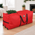 Red Rolling Tree Storage Bag for Disassembled Trees Up To 9 Ft, Extra ...
