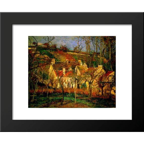 Red Roofs, Corner of a Village, Winter 20x24 Framed Art Print by Pissarro, Ca...