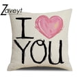 thumbnail image 1 of Red Rose 2024 New Valentine's Day Gift Cushion Cover Wedding Party Home Decoration Linen Cushion Cover Wooden Pattern Pillowcase, 1 of 5