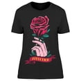 thumbnail image 1 of Red Rose And Affection T-Shirt Women -Image by Shutterstock, Female x-Large, 1 of 2