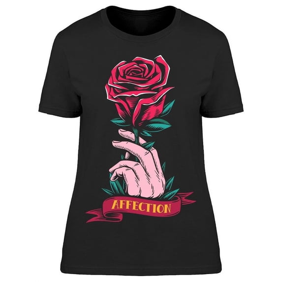 Red Rose And Affection T-Shirt Women -Image by Shutterstock, Female x-Large