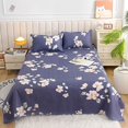 Red Rose Blossoms Printed Flat Bed Sheets for Single /Double Bed Reactive Printed Top Sheets for