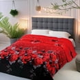 thumbnail image 1 of Red Rose Bouquet Queen Comforter Set - Luxurious Microfiber with Floral Print, 74.8x86.6In, 1 of 4