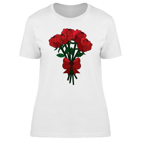 Red Rose Bouquet T-Shirt Women -Image by Shutterstock, Female XX-Large