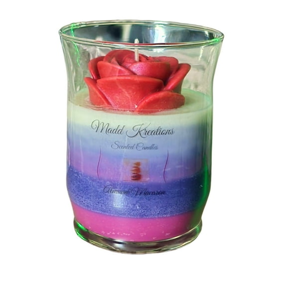 Red Rose Candle on a Rainbow