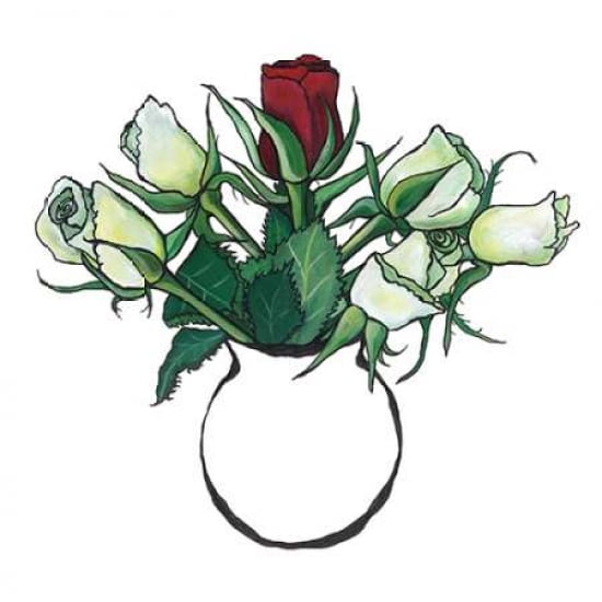 Red Rose Canvas Art - Lucy Routh (24 x 24)