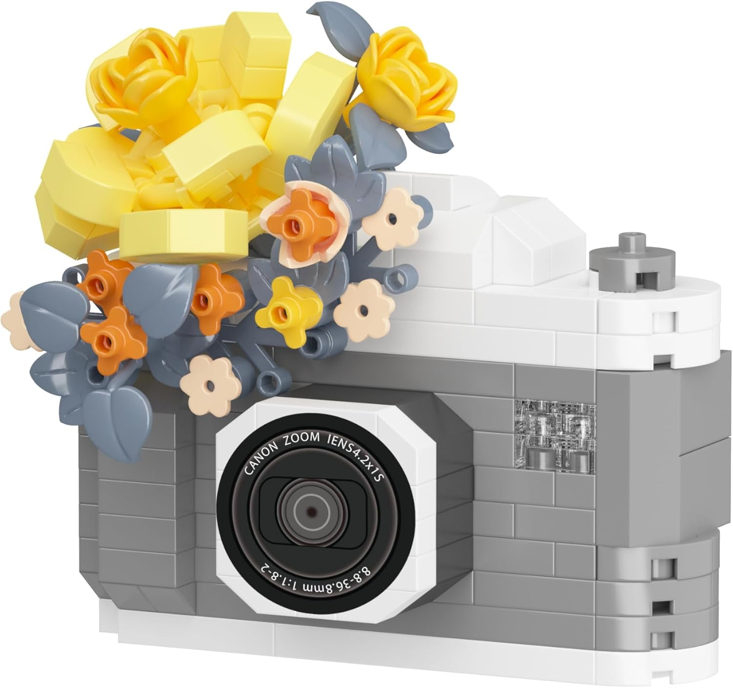 Red Rose Classic Cute Flower Camera Series Mini Building Toy Bricks ...