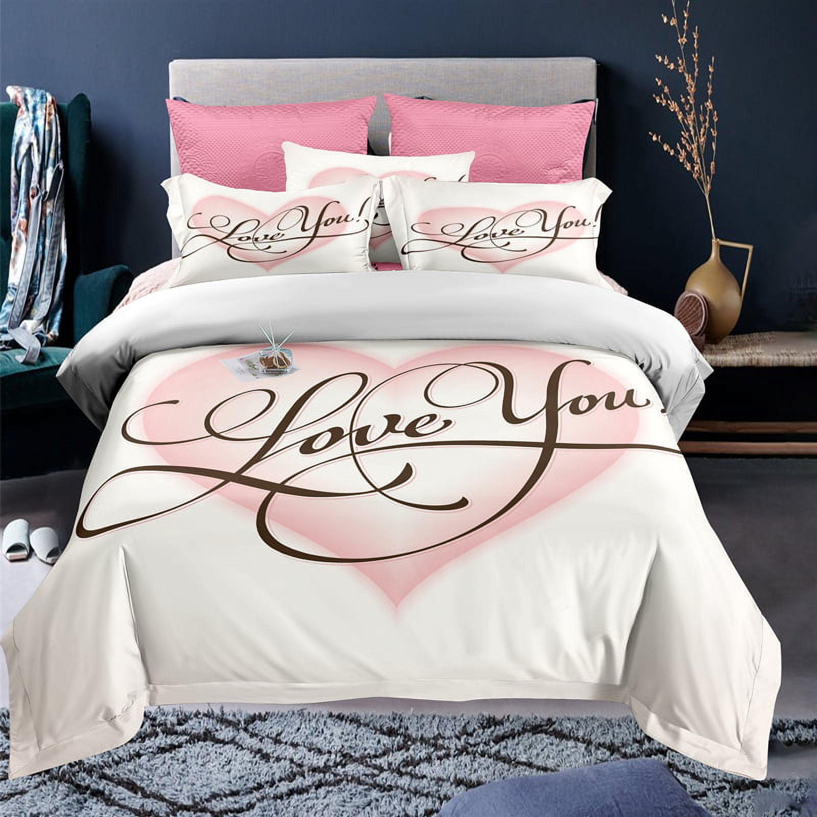 Red Rose Comforter Cover Twin Full Queen King Size Floral Bedding Set