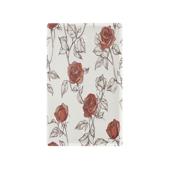 Red Rose Drawings Pattern Light Switch Cover Switch Plate Outlet Cover Plug Cover for Electrical Outlet