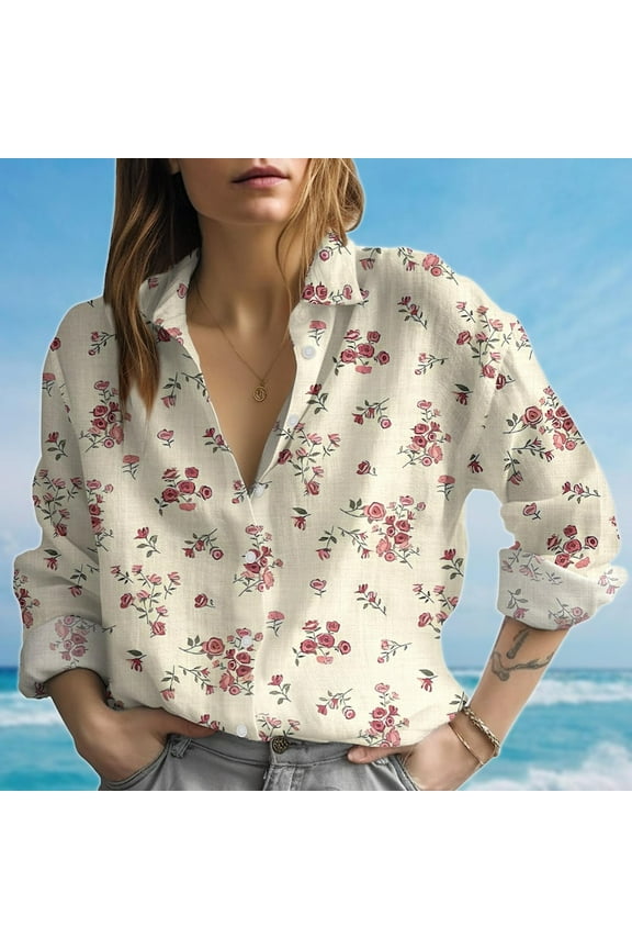 , Vintage Button Down Shirt, Romantic Summer Garden Top, Lightweight Cottagecore Gift