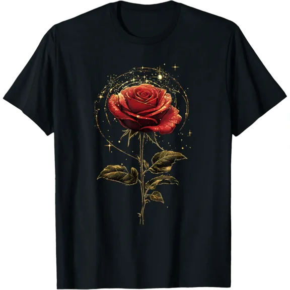 Red Rose Flower Botanist Garden Flower Red Rose T-Shirt