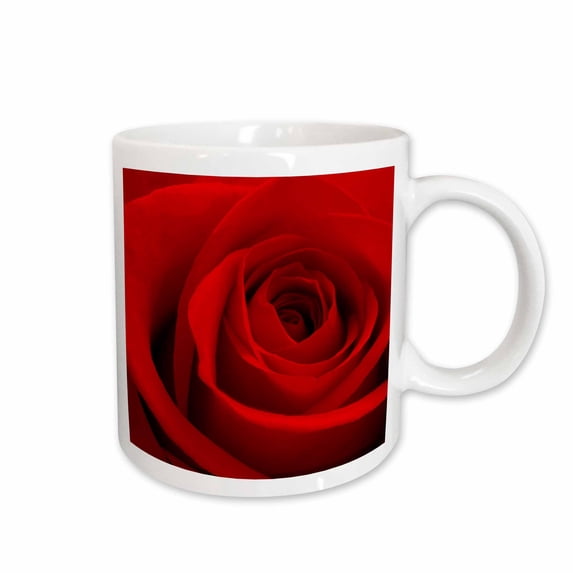 3drose, Red Rose Flower Love Relationship Valentine Romance Romantic Compassion Passion Loving, 11oz Mug