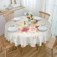 thumbnail image 1 of Red Rose Flower Round Tablecloths for Dining Table Waterproof Table Cover for Kitchen Living Room, 1 of 6
