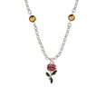 thumbnail image 1 of Red Rose Flower Yellow Crystal Fiona Necklace, 1 of 1