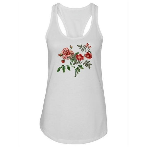 Red Rose Flowers Racerback Tank Women -Image by Shutterstock, Female x-Large