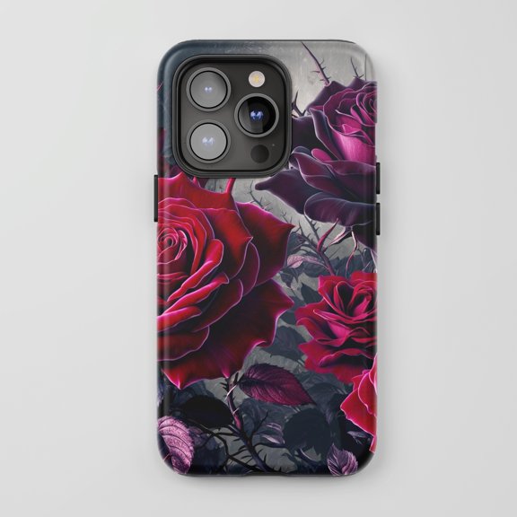 Red Rose For All iPhone Series Tough Phone Case Gothic Floral