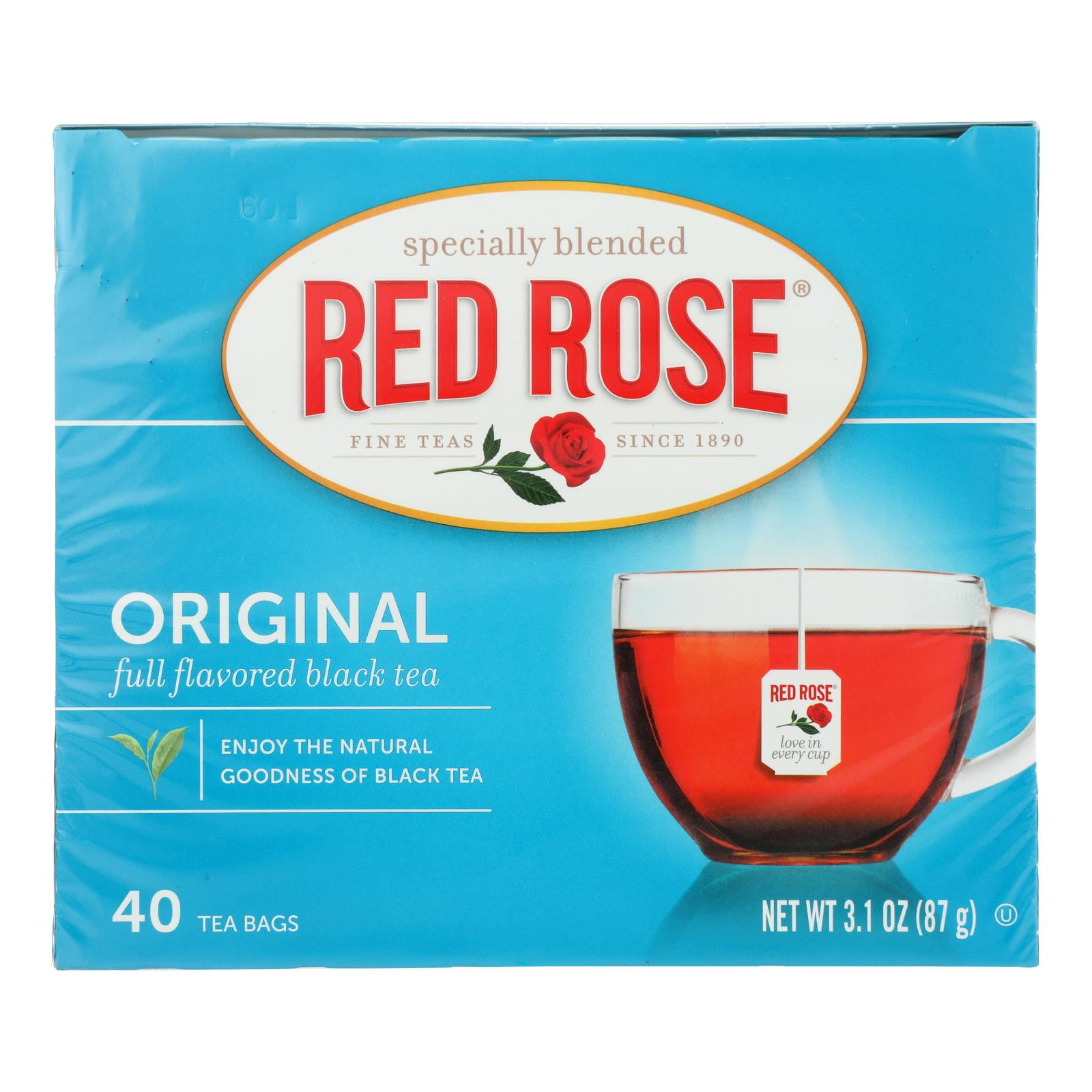 Red Rose Full Flavored Black Tea Case of 6 40 CT