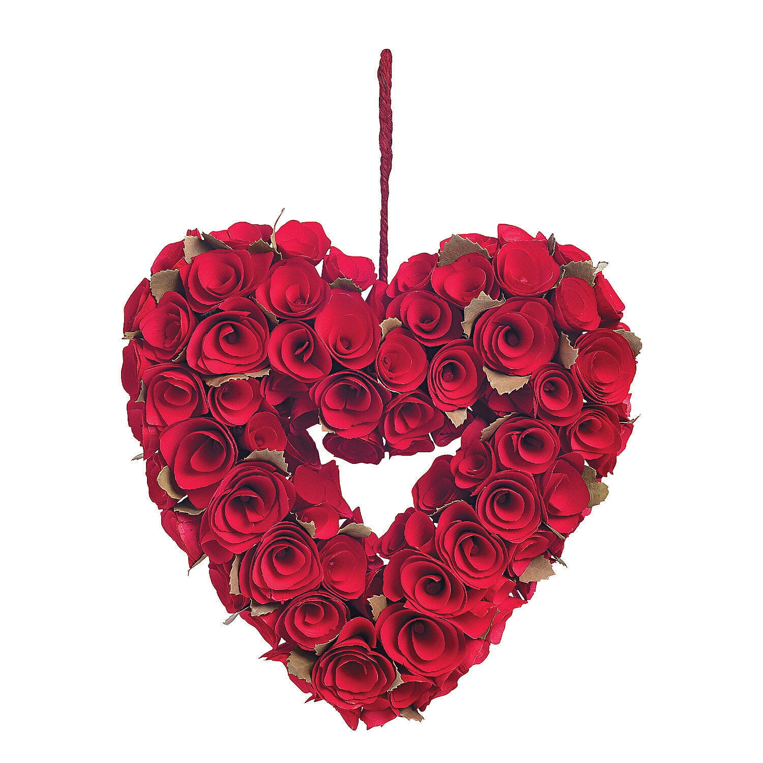 10" Red Rose Heart-Shaped Valentine's Day Wreath