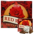 thumbnail image 1 of Red Rose Incense Cones And Cone Incense Burner Bundle Insence Insense Hem Incense, 1 of 5
