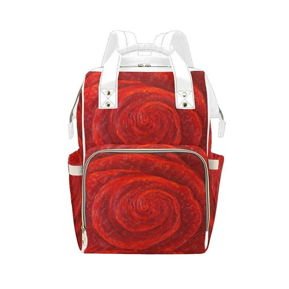 Red Rose Multipurpose Water-Resistant Backpack | JSFA