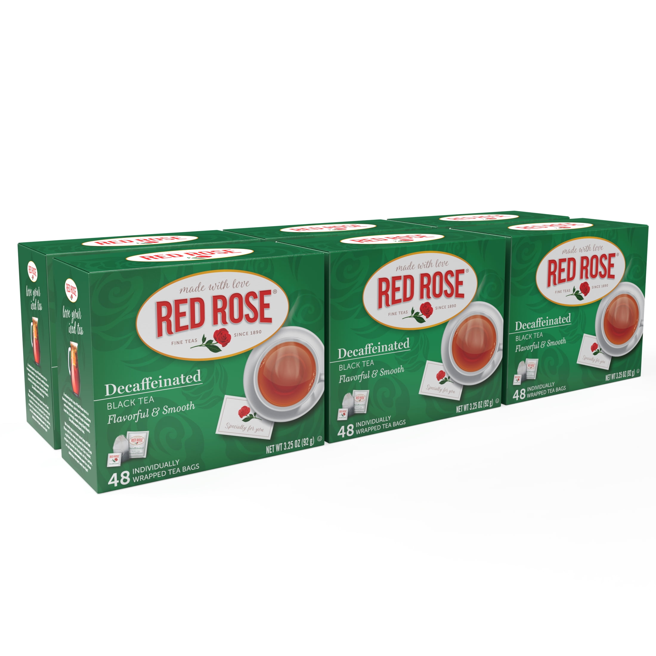 Red Rose Tea Decaffeinated Orange Pekoe 48 Count