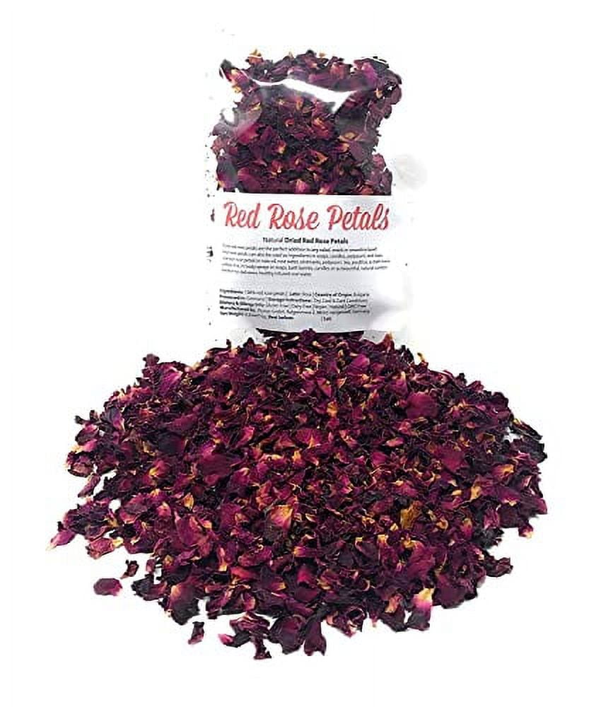  Jiva USDA Organic Dried Red Rose Petals 7 Oz (200g) Large Bag  - Food Grade, Edible Flowers - Use in Tea, Baking, Making Rose Water,  Crafting, Wedding Confetti : Grocery & Gourmet Food