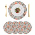 thumbnail image 1 of Red Rose Round 15 Inch Placemats Set of 4, Farmhouse Romantic Botanical Floral Vines HeatResistant Non Slip Place Mats for Dining Table, Wipeable Braided Kitchen Table Mats for Housewarming, 1 of 9