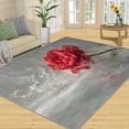thumbnail image 1 of Red Rose Rug 5x8 - Modern Floral Area Rugs for Living Room, 5x8 Rug, 3D Roses Washable Rugs for Bedroom, Romantic Decor Carpet, Aesthetics Carpet - Valentine's Day Home Decor Gifts for Women, 1 of 4