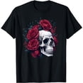 thumbnail image 1 of Red Rose Skull T-Shirt, 1 of 3