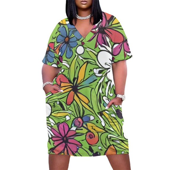 Red Rose Summer Dresses for Women Beach Boho