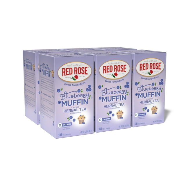 Red Rose Sweet Temptations Dessert Tea Blueberry Muffin, Zero Carbs