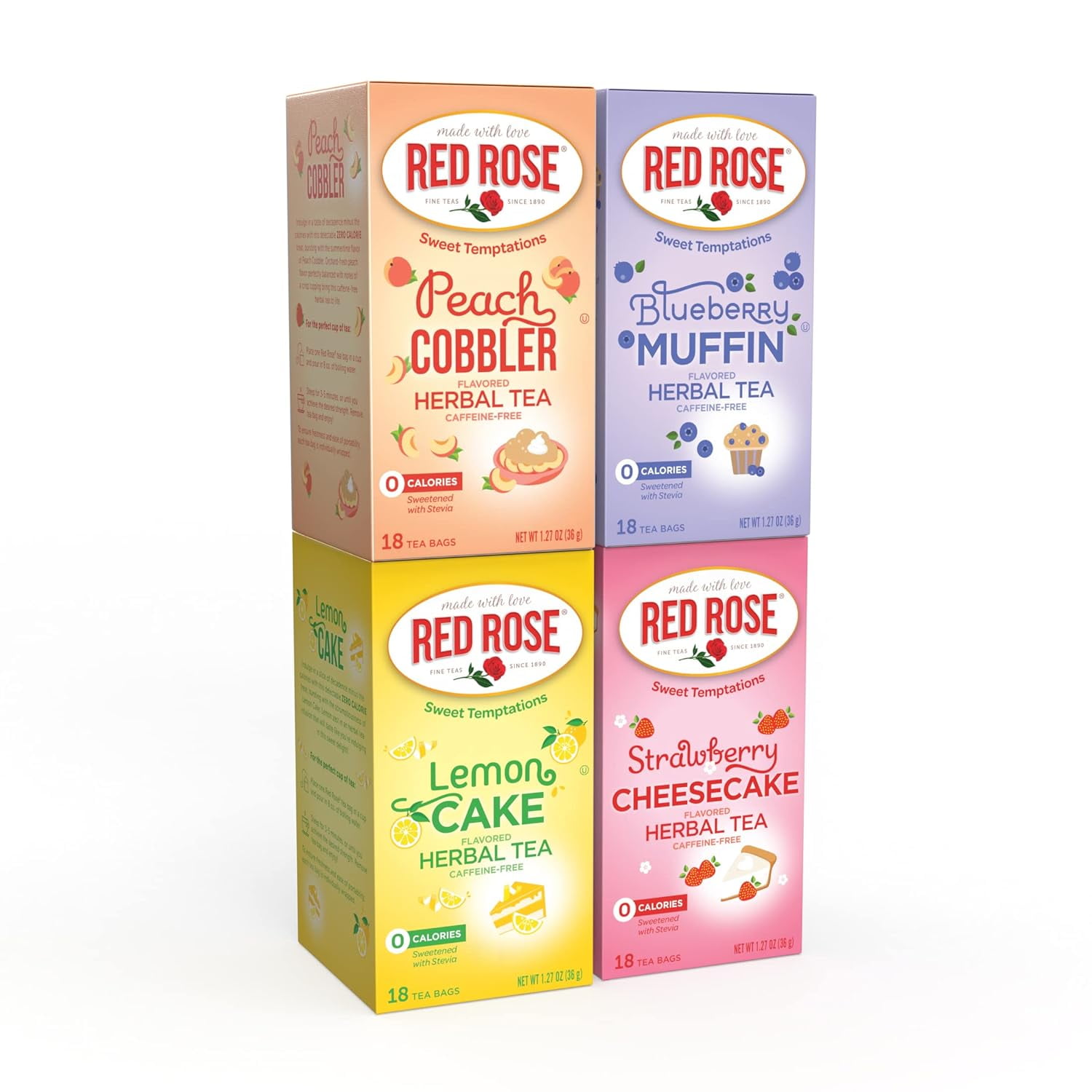 Red Rose Sweet Temptations Dessert Tea Variety Pack Summer Flavors