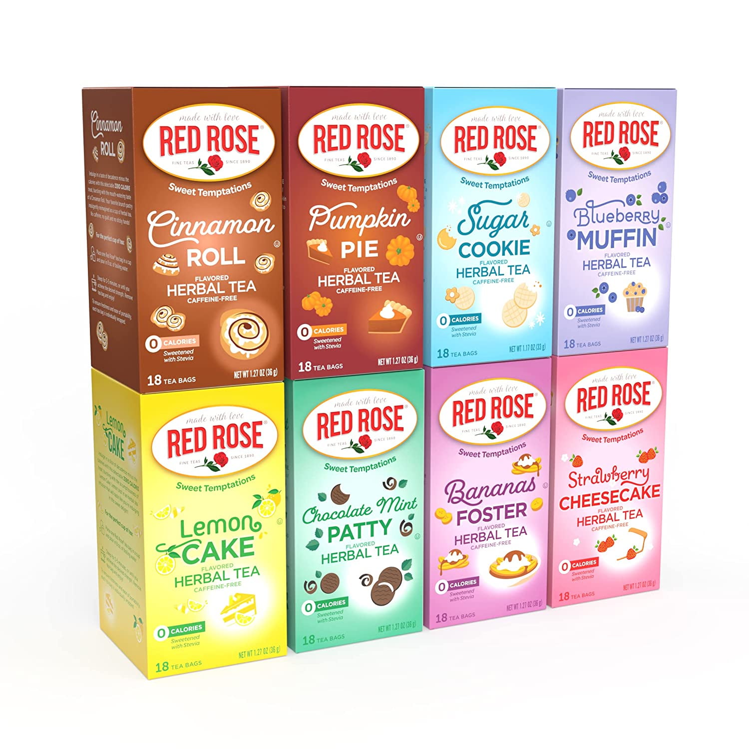 Red Rose Sweet Temptations Dessert Tea Variety Pack, Zero Sugar