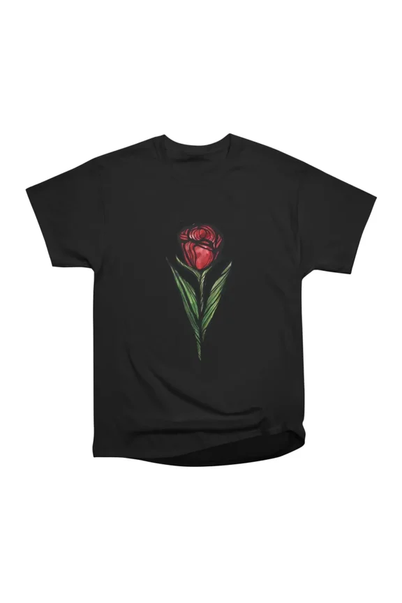 Red Rose T-Shirt Tee Gift For Him Merch For Her Apparel For Friend