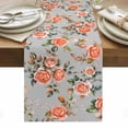 thumbnail image 1 of Red Rose Table Runner - 36 Inch Long, Kitchen Dining Table Runner Dresser Scarves, Farmhouse Romantic Botanical Floral Vines Farmhouse Decor for Coffee Tables Wedding Party Banquet, 1 of 8