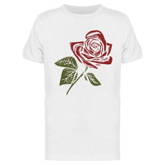 Red Rose Tattoo Graphic T-Shirt Men -Image by Shutterstock, Male Large