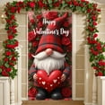 thumbnail image 1 of Red Rose Valentine's Day Banner Plaid Pattern Love Display Gnome Design Red Heart Happy Valentines Backdrop for Valentine's Day Party Romantic Date Indoor Decoration, 1 of 9
