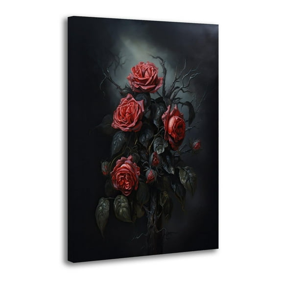 Red Rose Victorian Gothic Canvas Wall Art Prints Poster Gifts Photo Picture Painting Posters Room Decor Home Decorative 16x24inch(40x60cm)