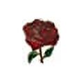 Red Rose with Thorn Christmas Tree Ornament