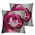 thumbnail image 1 of Red Rose with White Watercolor' Floral Throw Cushion Pillow Cover for Living Room, Sofa  Round, 1 of 7