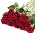 thumbnail image 1 of Red Roses Artificial Flowers Dark Red Roses Bulk Flowers Real Touch Red Fake Roses Flowers Floral Arrangement Bouquet for Wedding Bouquet Bridal Decorations DIY (Dark Red), 1 of 5