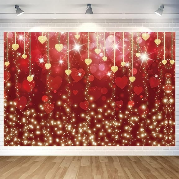 Red Roses Backdrop Wall Banner Red Rose Photography Background for Home Outdoor Birthday Party Proposal Engagement Wedding Valentine's Day Decoration