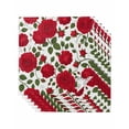 thumbnail image 1 of Red Roses Cloth Napkins Set of 6 Reusable Dinner Napkins, Valentine's Day Flowers Leaves Romantic Cocktail Napkin Washable Table Napkins for Wedding/Holiday Party/Baby Shower 20"x20", 1 of 7
